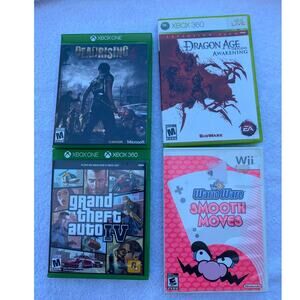 Xbox One Wii Xbox 360 Video Bundle – GTA, WarioWare, Dead Rising, Dragon Age